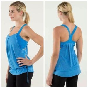 LULULEMON Rest Less Tank Heathered Cornflower {E1}